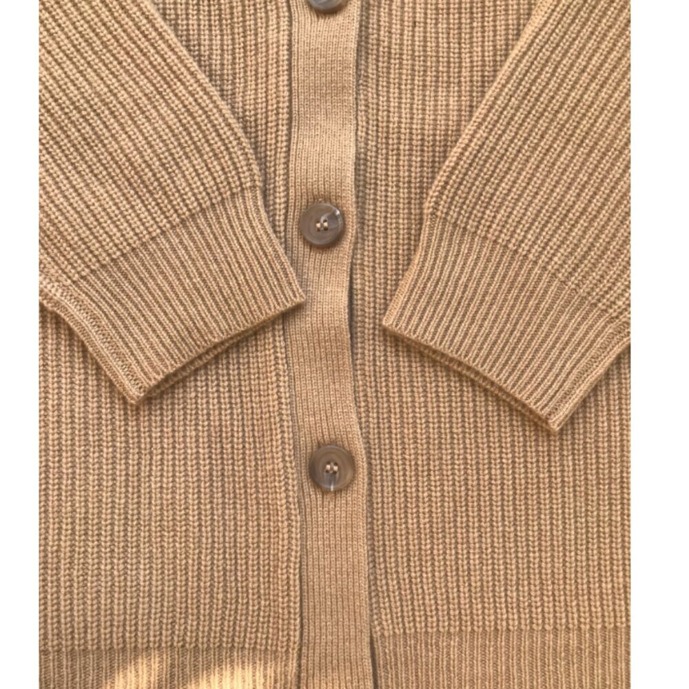 Jenni Kayne Cashmere Cocoon Cardigan S/M Camel Beige Quiet Lux Knit - Picture 9 of 10